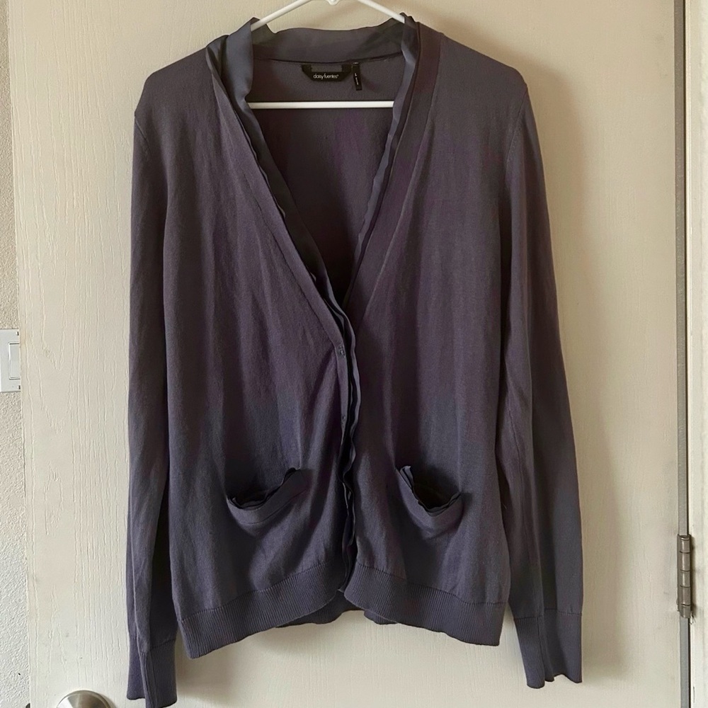 Daisy Fuentes Womens Ribbon Cardigan